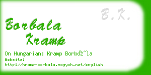 borbala kramp business card